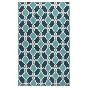 Kas Rugs Moroccan View Blue/Ivory 3 ft. 3 in. x 5 ft. 3 in. Area Rug SOL400533X53