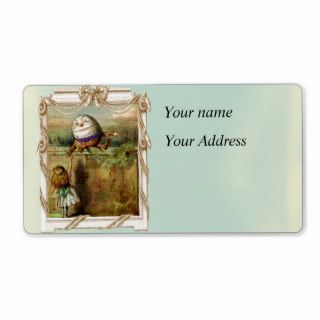 Humpty Dumpty and Alice Custom Shipping Labels