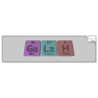 Galah Ga La H Gallium Lanthanum Hydrogen.png Bumper Sticker