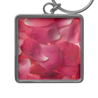 Pink Rose Petals Background Customized Template Key Chains