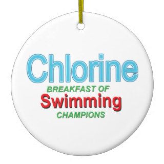 Chlorine Breakfast of Swimmers Christmas Ornament