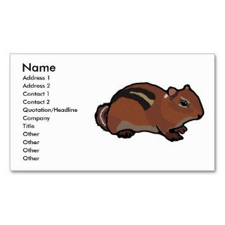 Cartoon Chipmunk Design Business Card Template