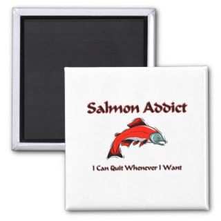 Salmon Addict Refrigerator Magnet