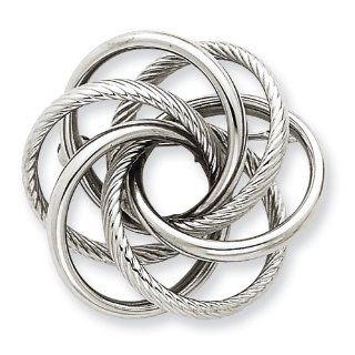 14K WG Swirl Pin Tie Pins Jewelry