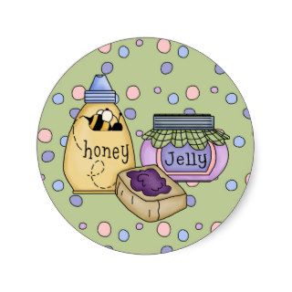 honey, jelly and bread stickers