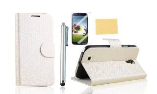 Tradekmk(TM) Slim Diamond Pattern Stand Leather Case Cover for Samsung Galaxy S4 i9500, with Free Screen Protector and Stylus Cell Phones & Accessories