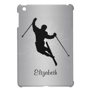Personalized Jumping Snow Skier Skiing Sport Sil iPad Mini Covers