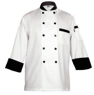 Chef Works BBTR Dijon Basic Chef Coat, White, Medium