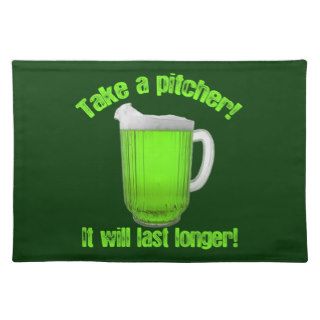 Funny St. Patrick's Day Green Beer Placemats
