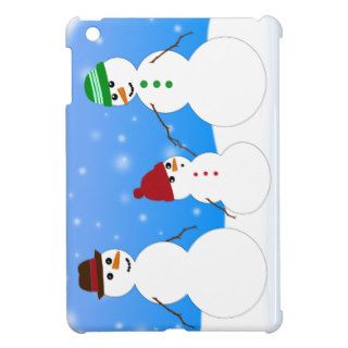Father, Mother and Baby  Snowman Family iPad Mini Covers