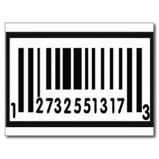 UPC barcode 1 Post Cards