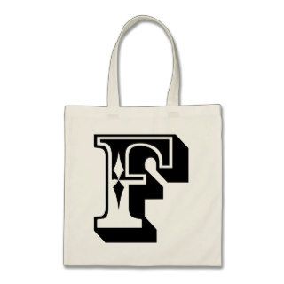 "F" is for FAIL   Alphabet Letter Tee Tote Bags