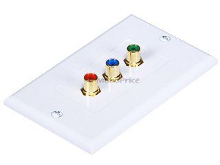 Monoprice 103000 3 RCA Component Two Piece inset Wall Plate (RGB) Electronics