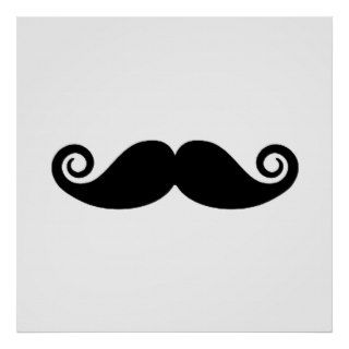 Curly Mustache Print