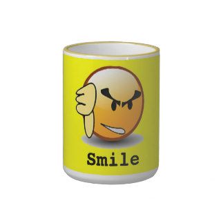 Happy Face Smiley Thumbs Down cup Coffee Mugs
