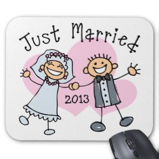 Stick People Just Married Mousepads