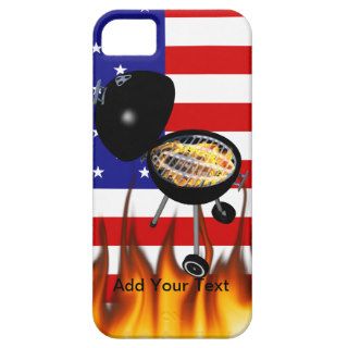 BBQ Grill and American Flag Design iPhone 5 Case