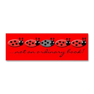 ladybugs bookmark business card templates