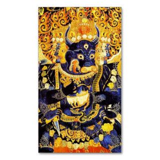 Cool oriental tibetan thangka god tattoo art business card template