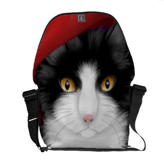 Cat In A Red Hat Messenger Bag