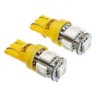 RayShop   T10 5x5050SMD LED Side Light 194 168 W5W Amber/Yellow Wedge Tail Light (12V)   Halogen Bulbs  
