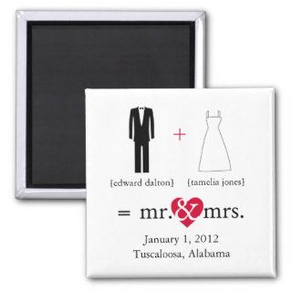 Mr & Mrs Do the Math Save the Date Magnet