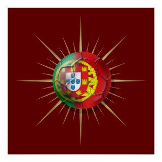 Portugal Soccer Starburst Soccer ball gifts Print