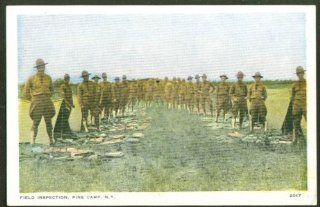 U S Army Field Inspection Pine Camp NY postcard 191? Entertainment Collectibles