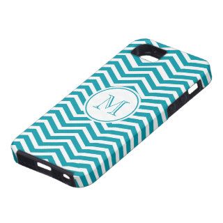 Turquoise Green & White Chevron Pattern iPhone 5 Cases