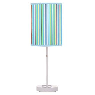 Light Blue Combo Stripes Table Lamps