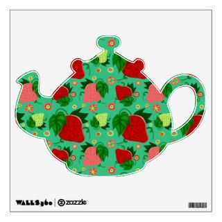 Red Green Pink Strawberries Wall Stickers