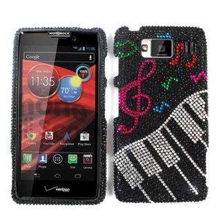 DIAMOND BLING COVER FOR MOTOROLA DROID RAZR MAXX HD CASE FACEPLATE HARD PLASTIC MUSIC KEYBOARD SNAP FD193 XT926M CELL PHONE ACCESSORY Cell Phones & Accessories