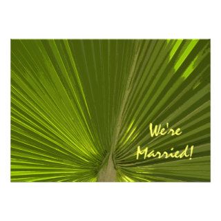 Tropical Palm Marriage Announcement