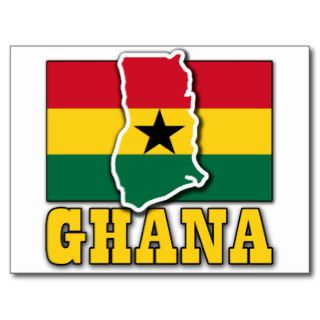 Ghana Flag Land Postcards