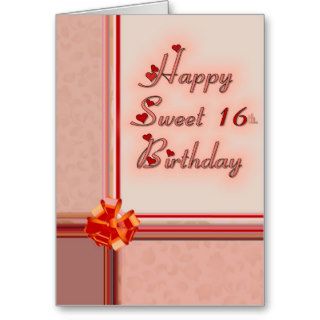 Happy Sweet 16th. Birthday Card