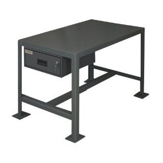 Durham Steel Medium Duty Machine Tables with Drawer, MTD244818 2K195, 1 Shelves, 2000 lbs Capacity, 48" Length x 24" Width x 18" Height, Powder Coat Finish Science Lab Benches