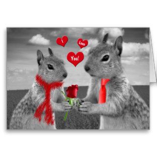 For Boyfriend on Valentine's Day Funny Squirrel Card