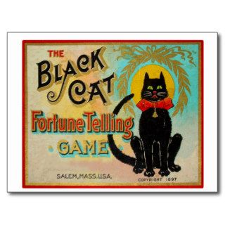 Halloween Retro Vintage Fortune Telling Game Post Card