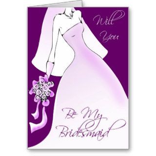 Be My Bridesmaid Invitation for Bridal Attendants Cards