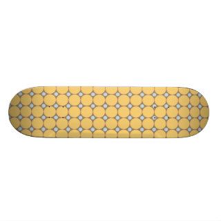 Green Yellow Orange Polkadot Pattern Skateboard Deck