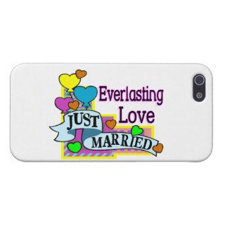 Everlasting Love Just Married Heart Balloons Case For iPhone 5