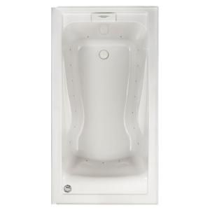 American Standard EverClean 5 ft. x 32 in. Air Bath Tub with Integral Apron and Left Drain in White 2425L.268C.020
