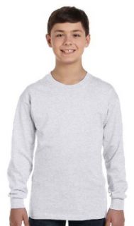 Hanes Youth 6 oz. Tagless Long Sleeve T Shirt Clothing