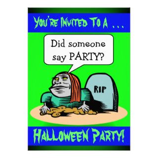 Zombie Halloween Party Invitation