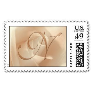 Wedding Monogram Letter N Stamp Postage Stamps