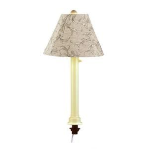 Patio Living Concepts Catalina 16 in. Outdoor Bisque Umbrella Table Lamp with Bessmer Shade 28774