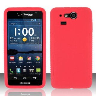 For Kyocera Hydro Elite C6750 (Verizon) Silicon Skin Case   Red SC Cell Phones & Accessories