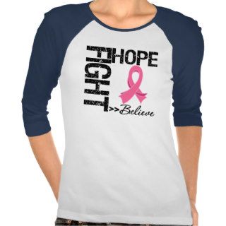 Fight Believe Hope v2 Breast Cancer Shirt