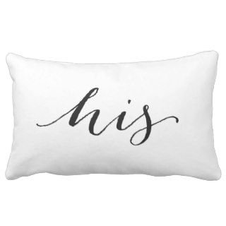 His and Hers Cute Wedding Keepsake Newlywed Gift Pillows
