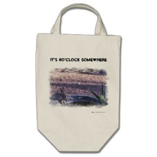 It's 5o'clock Somewhere Cotton Canvas Grocery Tote Tote Bag